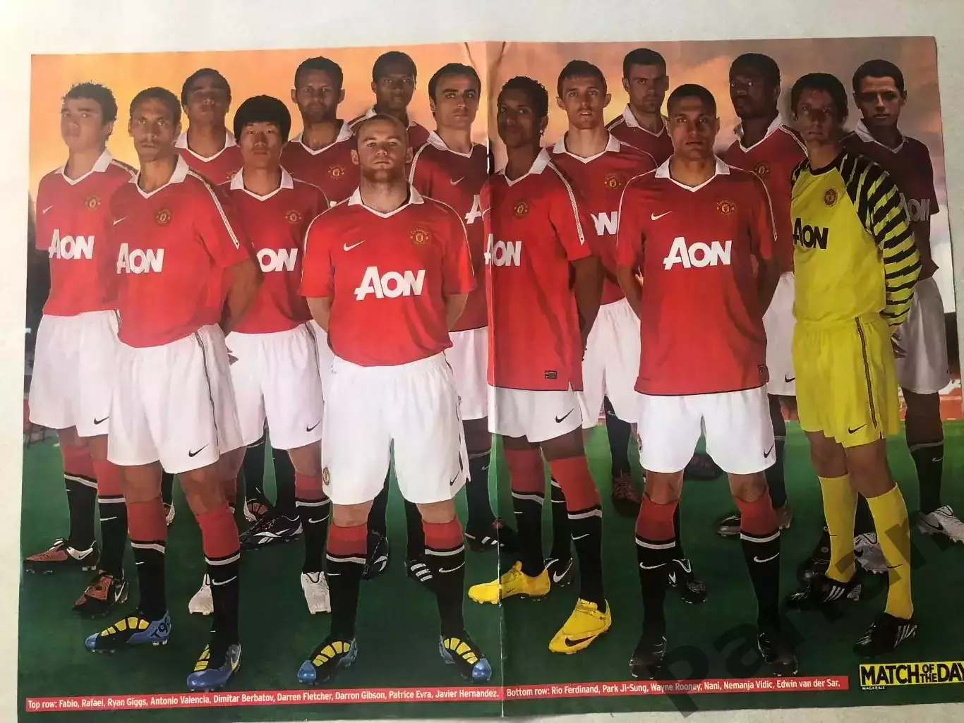 Журнал Футбол Match Постер Барселона/Манчестер Юнайтед 1