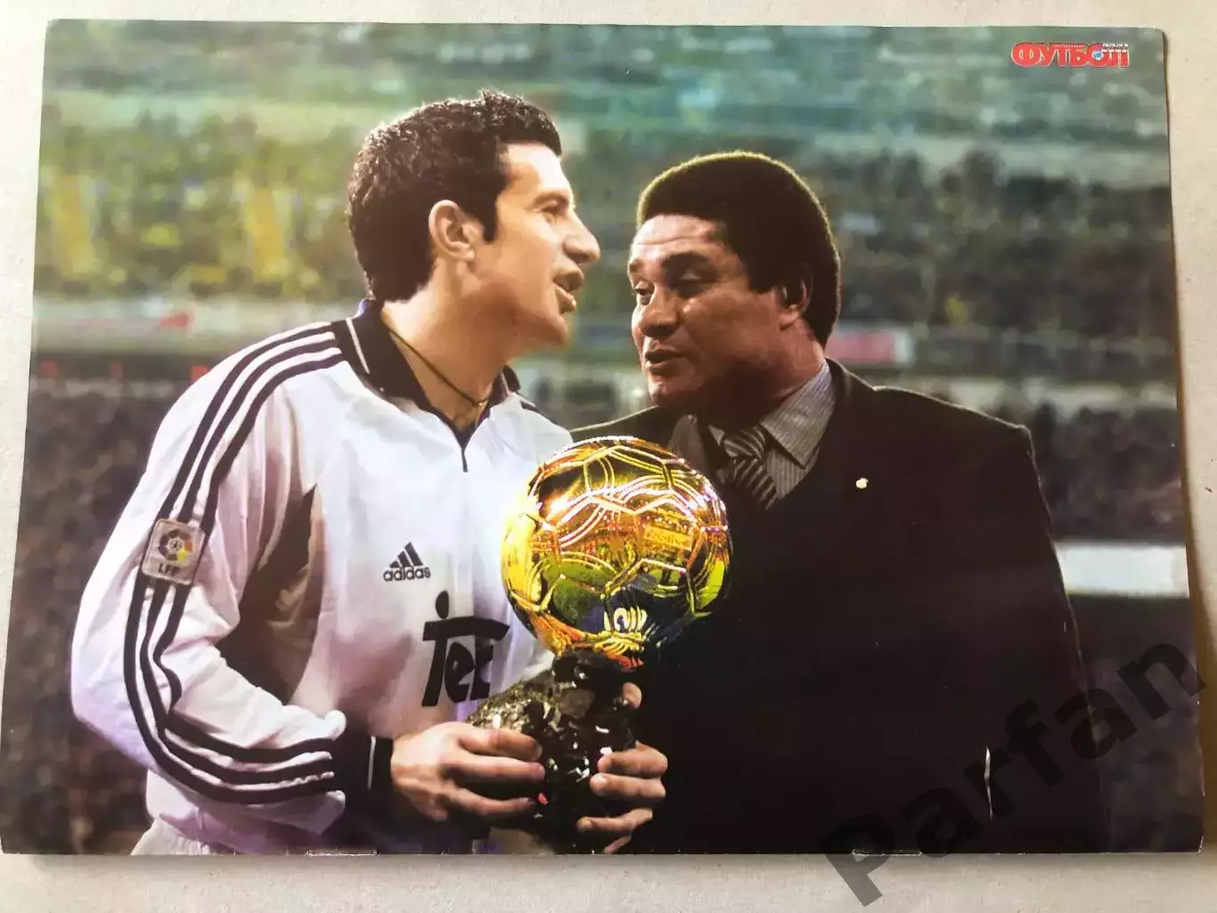 Журнал Футбол Постер Луїш Фігу Золотий м'яч