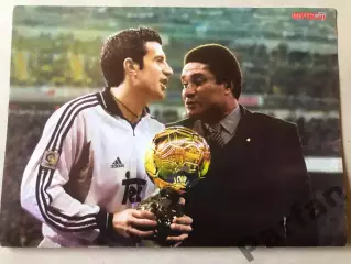 Журнал Футбол Постер Луїш Фігу Золотий м'яч