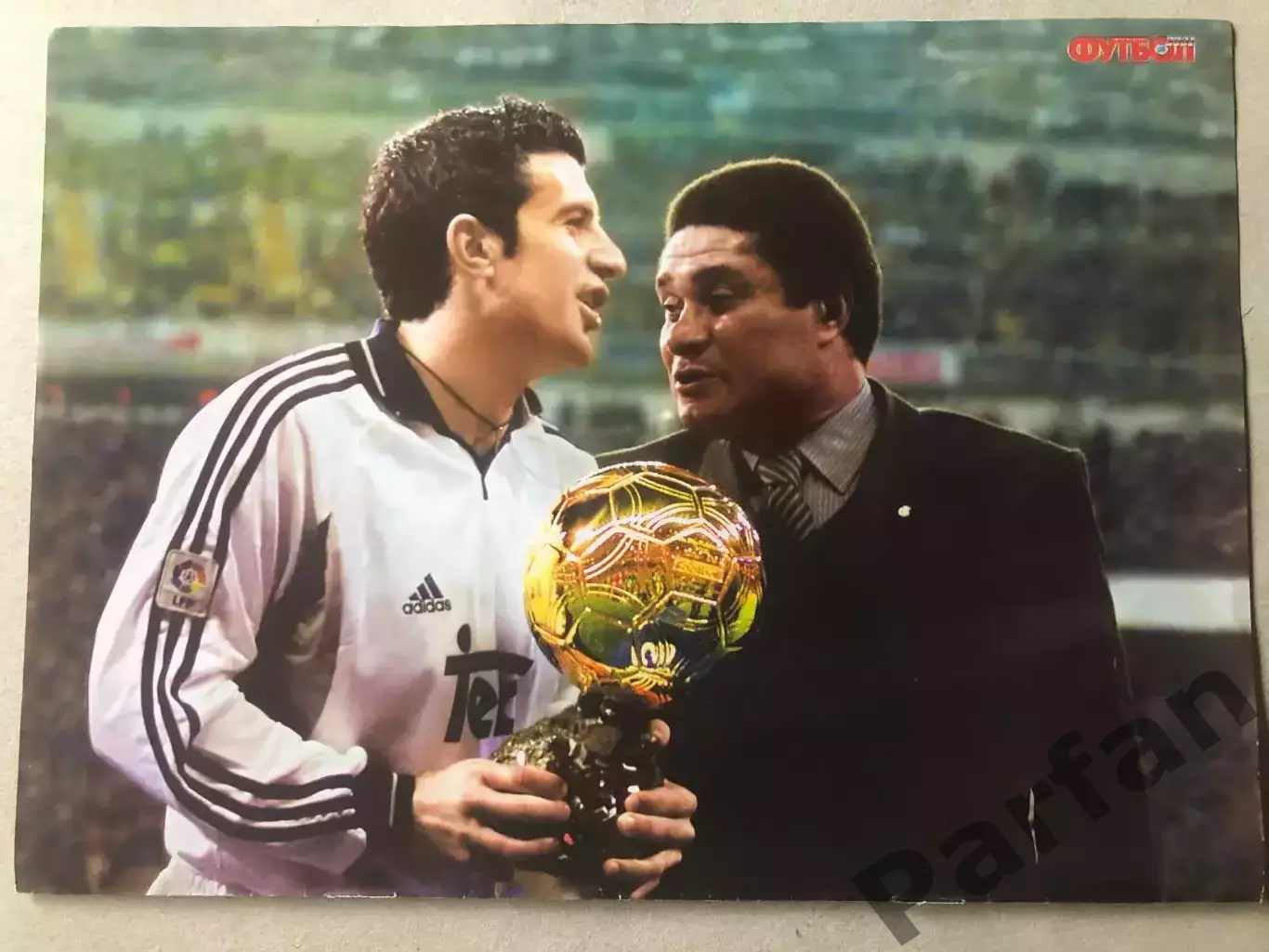 Журнал Футбол Постер Луїш Фігу Золотий м'яч