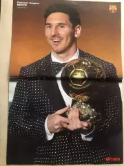 Журнал Футбол Постер Мессі Золотий м'яч