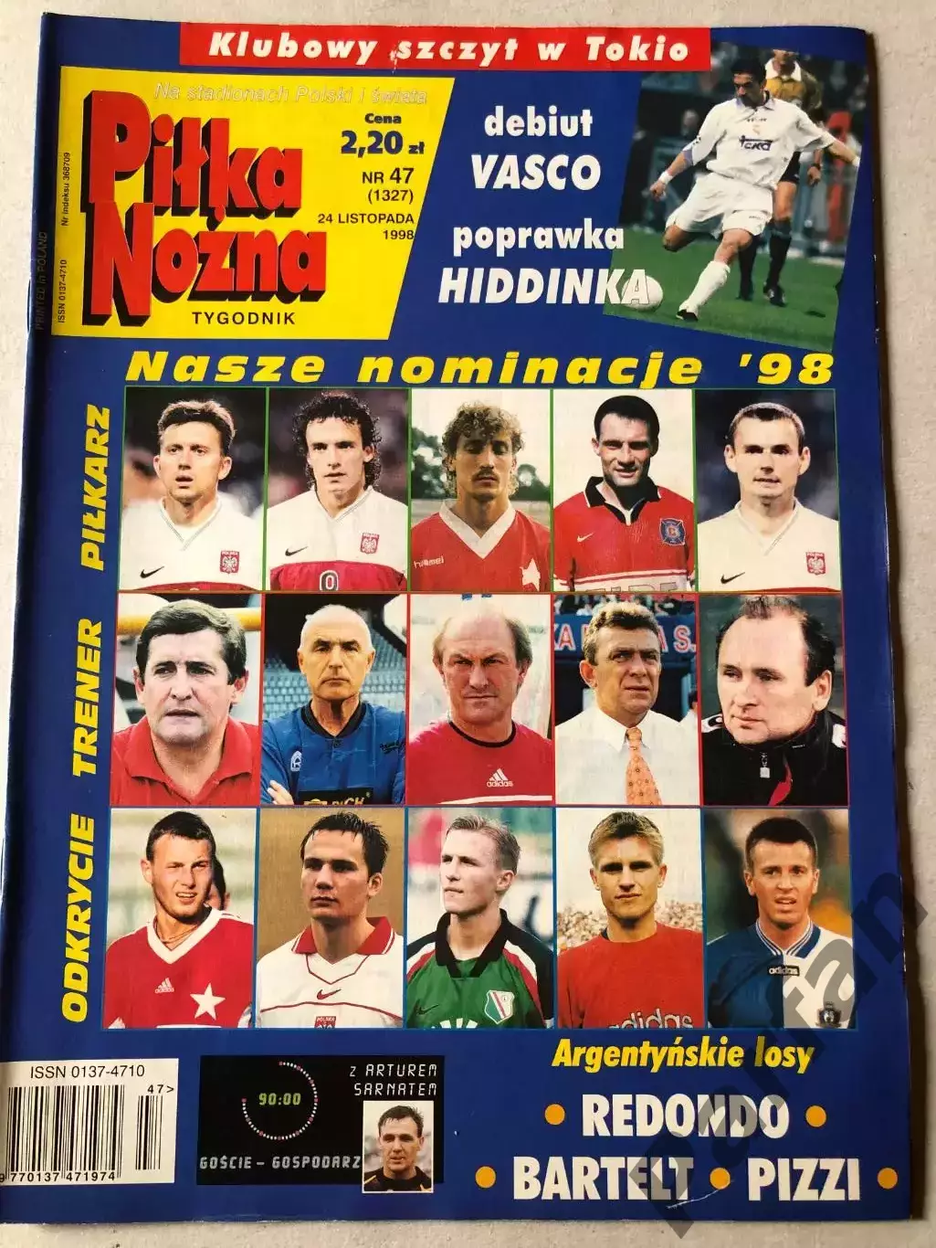Журнал Футбол Pilka Nozna 1998 №47