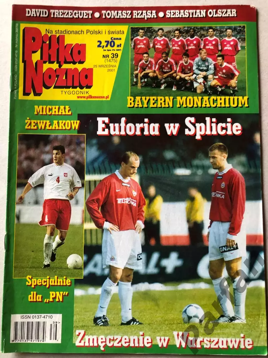 Журнал Футбол Pilka Nozna 2001 №39