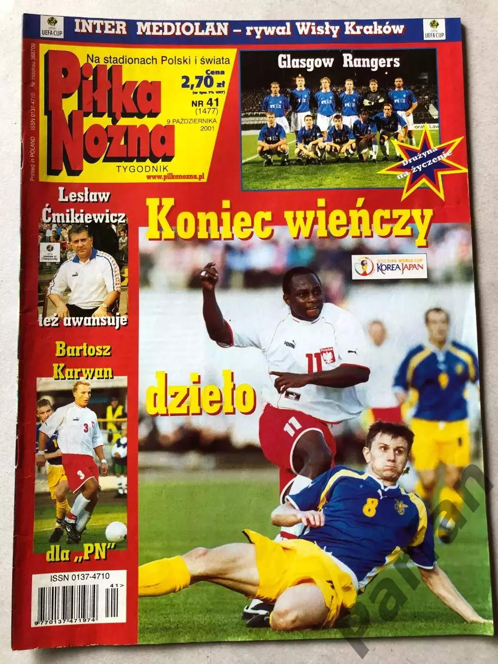 Журнал Футбол Pilka Nozna 2001 №41