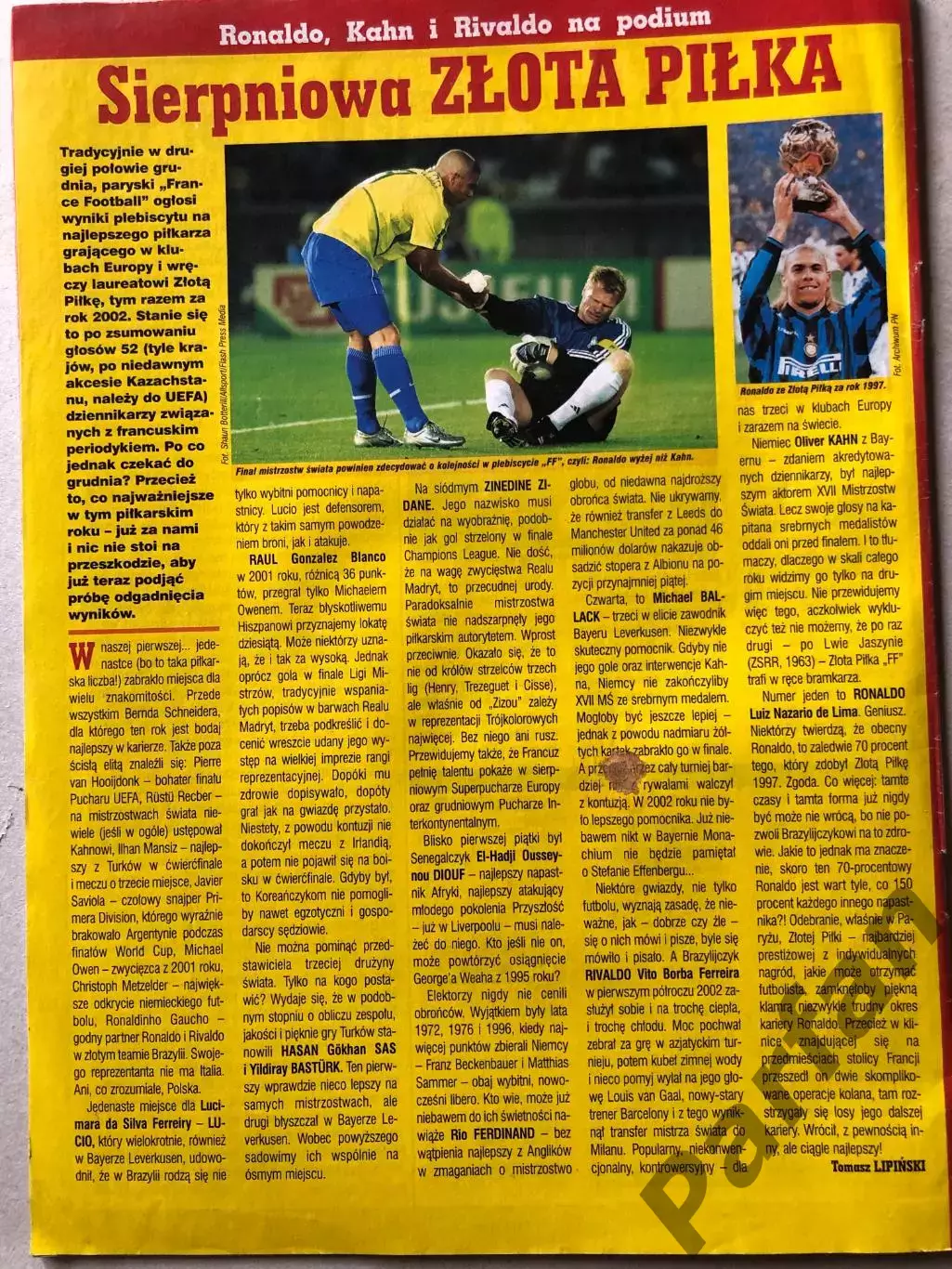 Журнал Футбол Pilka Nozna 2002 №33 1