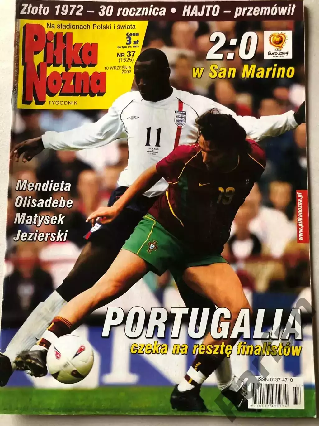 Журнал Футбол Pilka Nozna 2002 №37