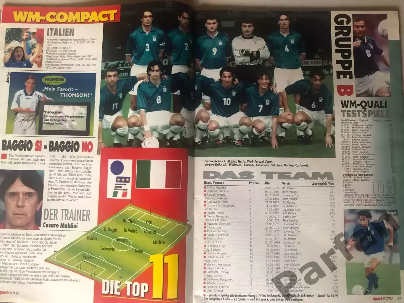 Футбол, Fusball Sport Extra/Kicker Чемпіонат Світу 1998 Спецвипуск 2