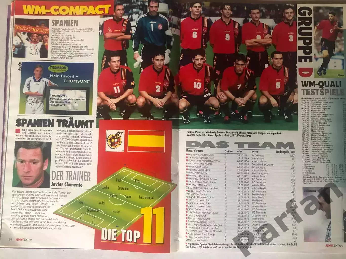 Футбол, Fusball Sport Extra/Kicker Чемпіонат Світу 1998 Спецвипуск 6