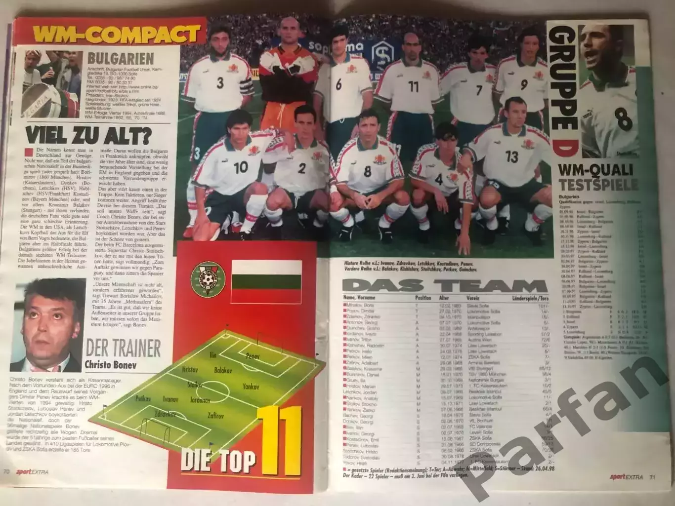 Футбол, Fusball Sport Extra/Kicker Чемпіонат Світу 1998 Спецвипуск 5