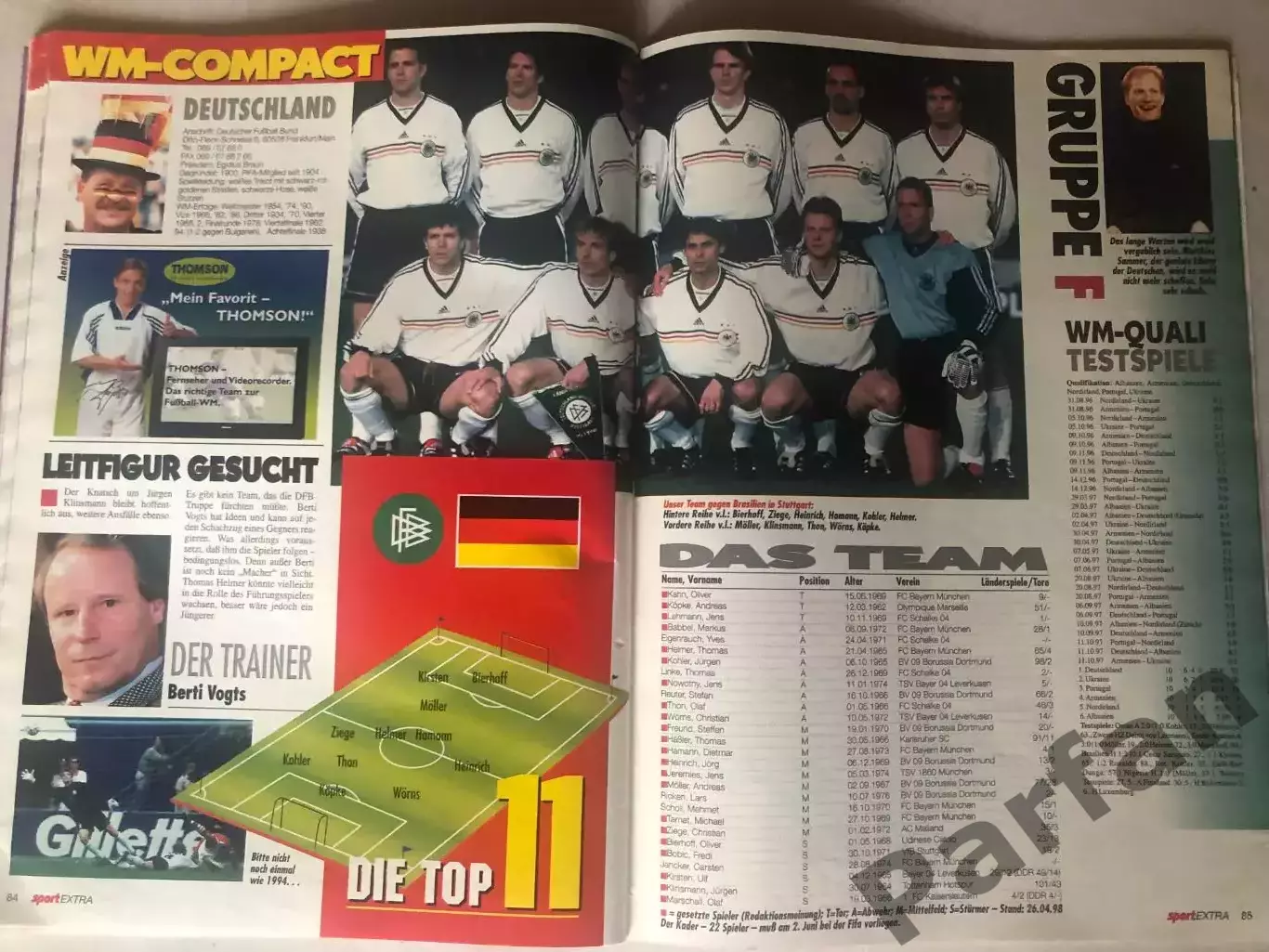 Футбол, Fusball Sport Extra/Kicker Чемпіонат Світу 1998 Спецвипуск 7