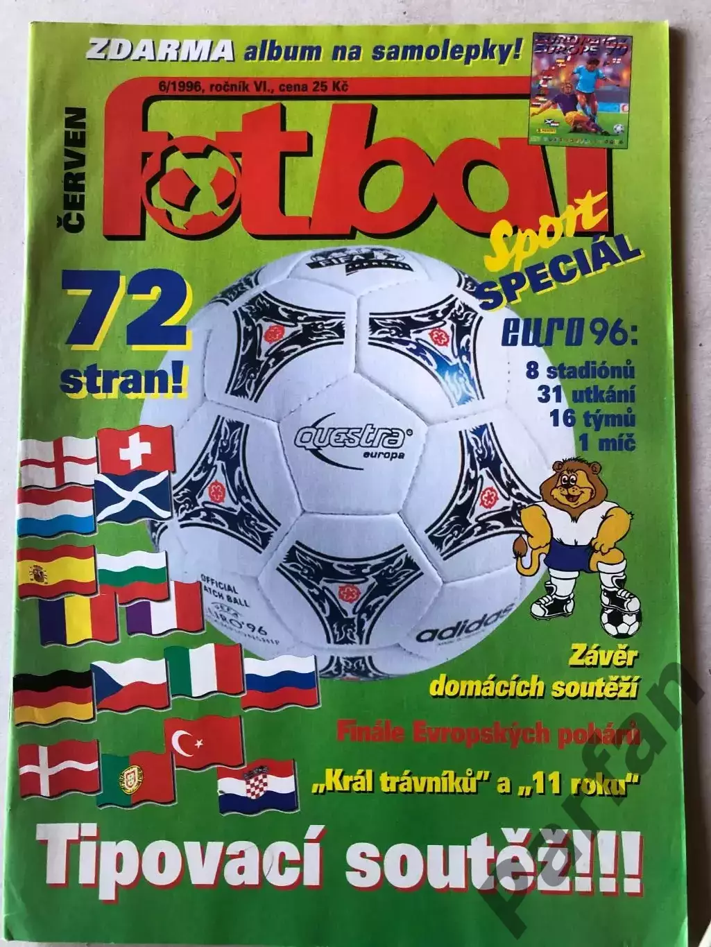 Журнал Fotbal Чемпіонат Європи ЕВРО 1996 Спецвипуск