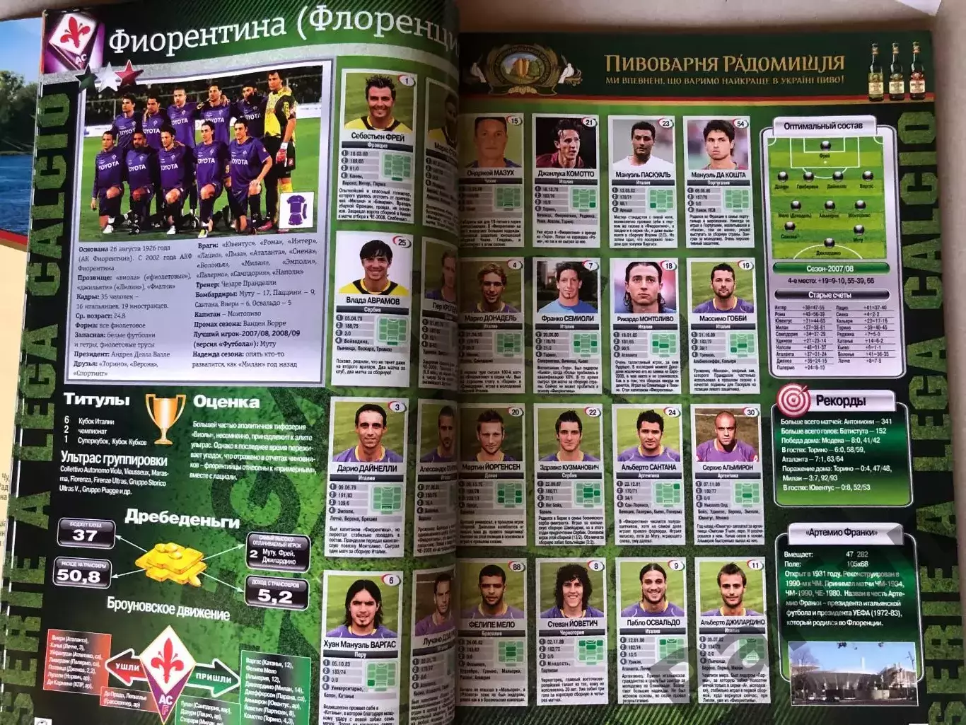 Журнал Футбол Серія А Італія 2008/09 Спецвипуск 3