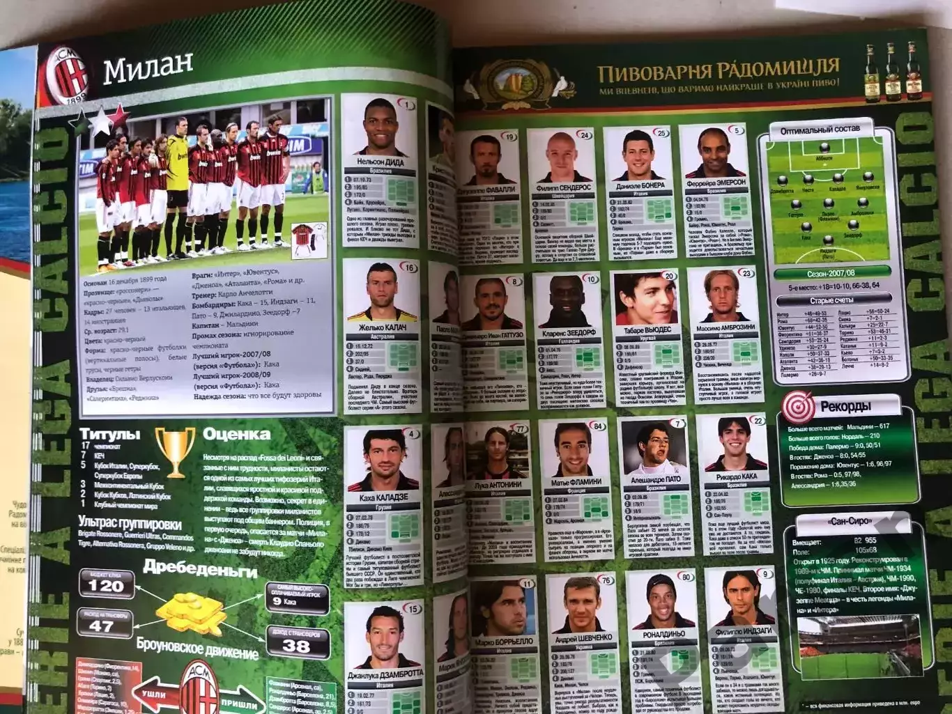 Журнал Футбол Серія А Італія 2008/09 Спецвипуск 4