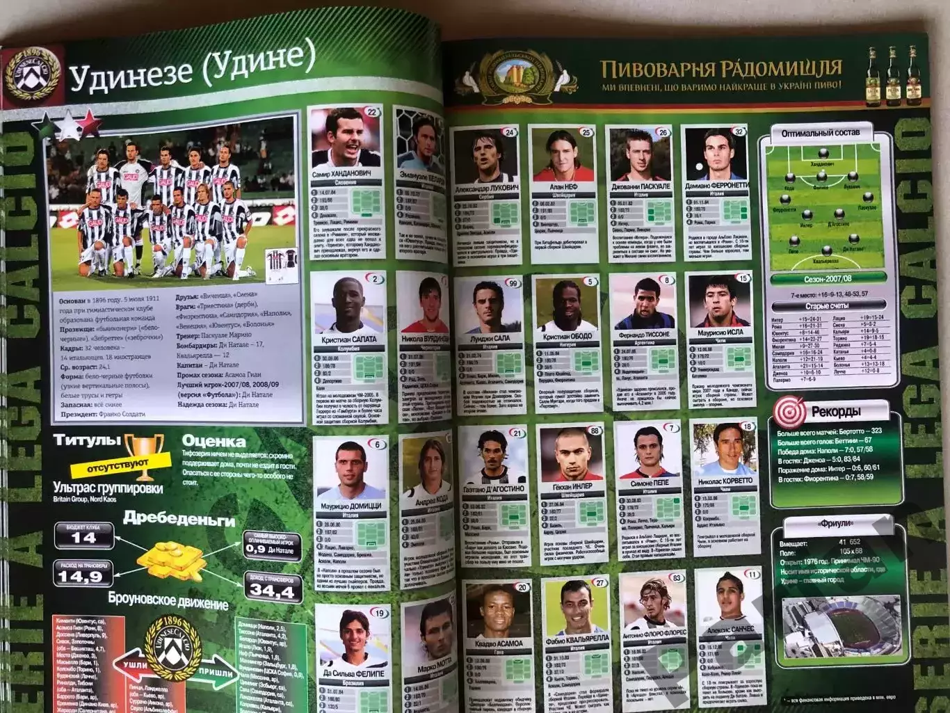 Журнал Футбол Серія А Італія 2008/09 Спецвипуск 5