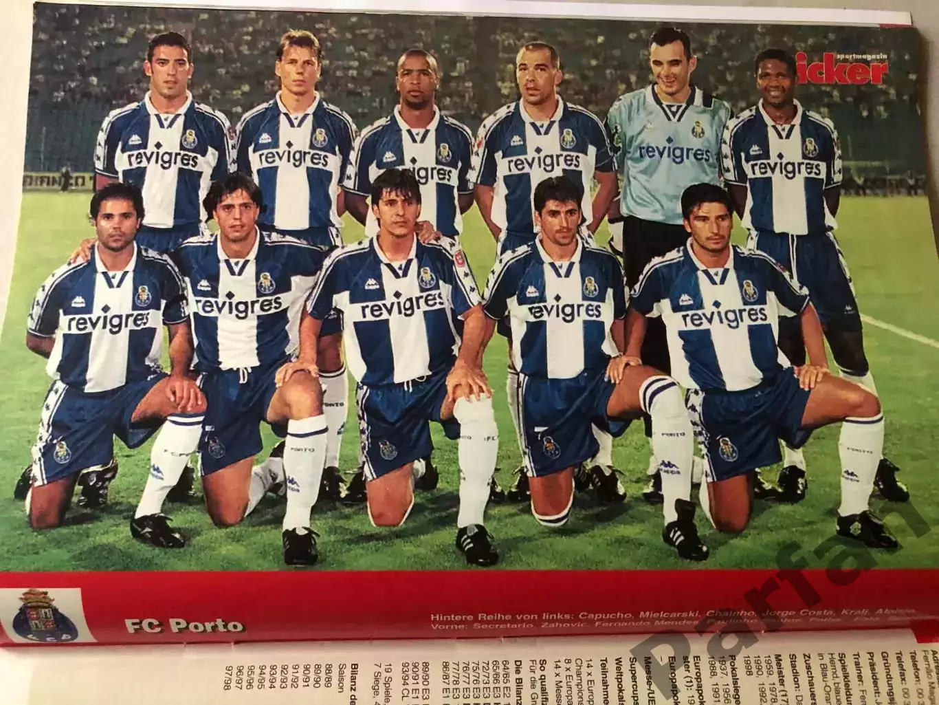 Футбол Журнал Kicker Champions league Спецвипуск 1998/99 1