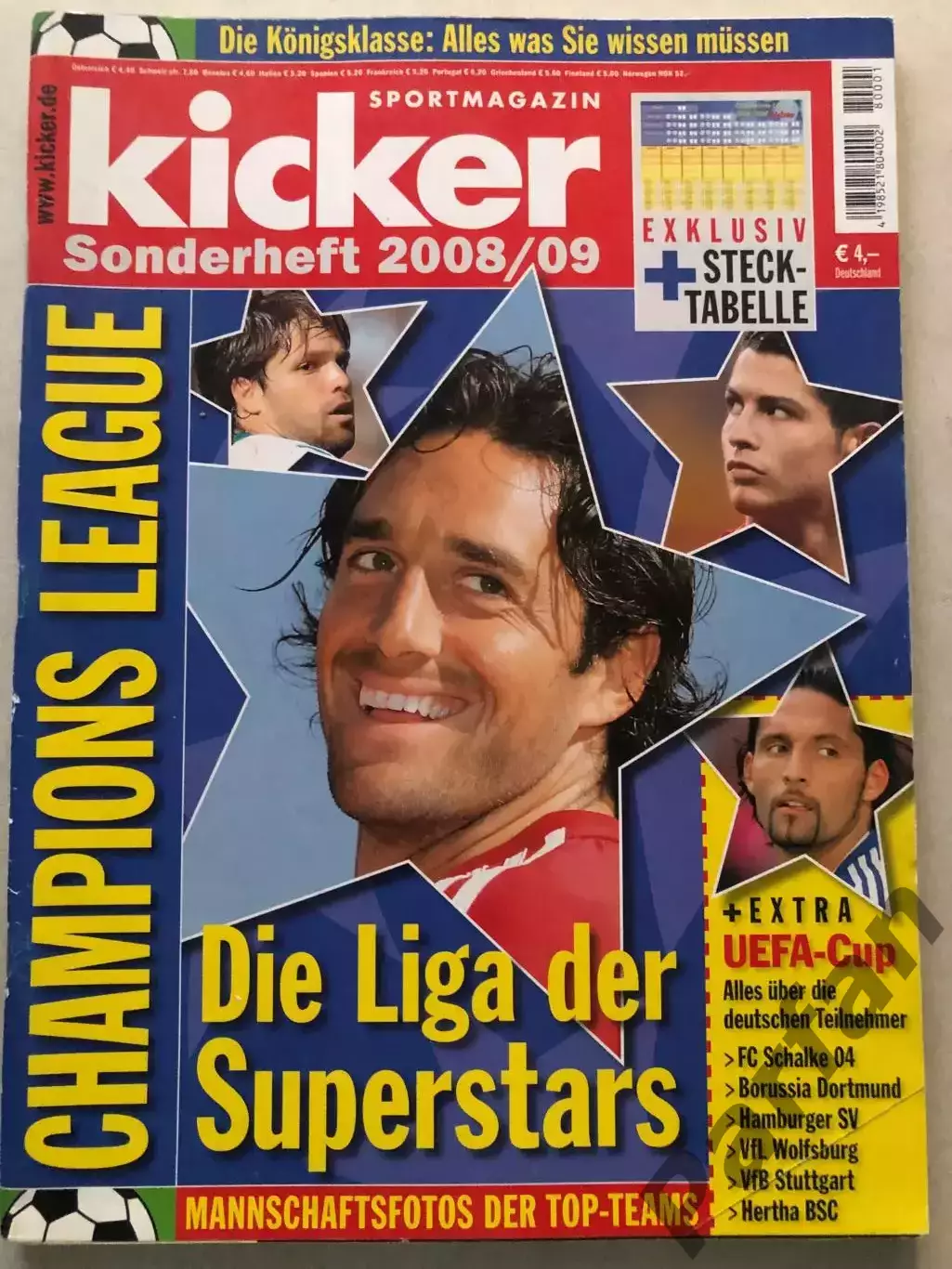 Футбол Журнал Kicker Champions league Спецвипуск 2008/09