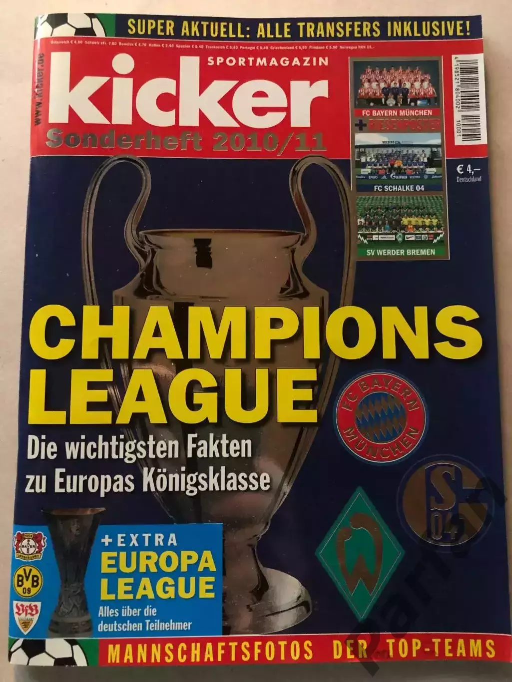 Футбол Журнал Kicker Champions league Спецвипуск 2010/11