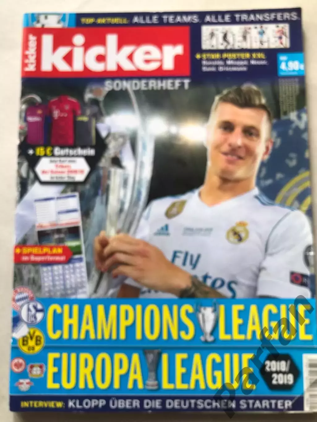 Футбол Журнал Kicker Champions league Спецвипуск 2018/19