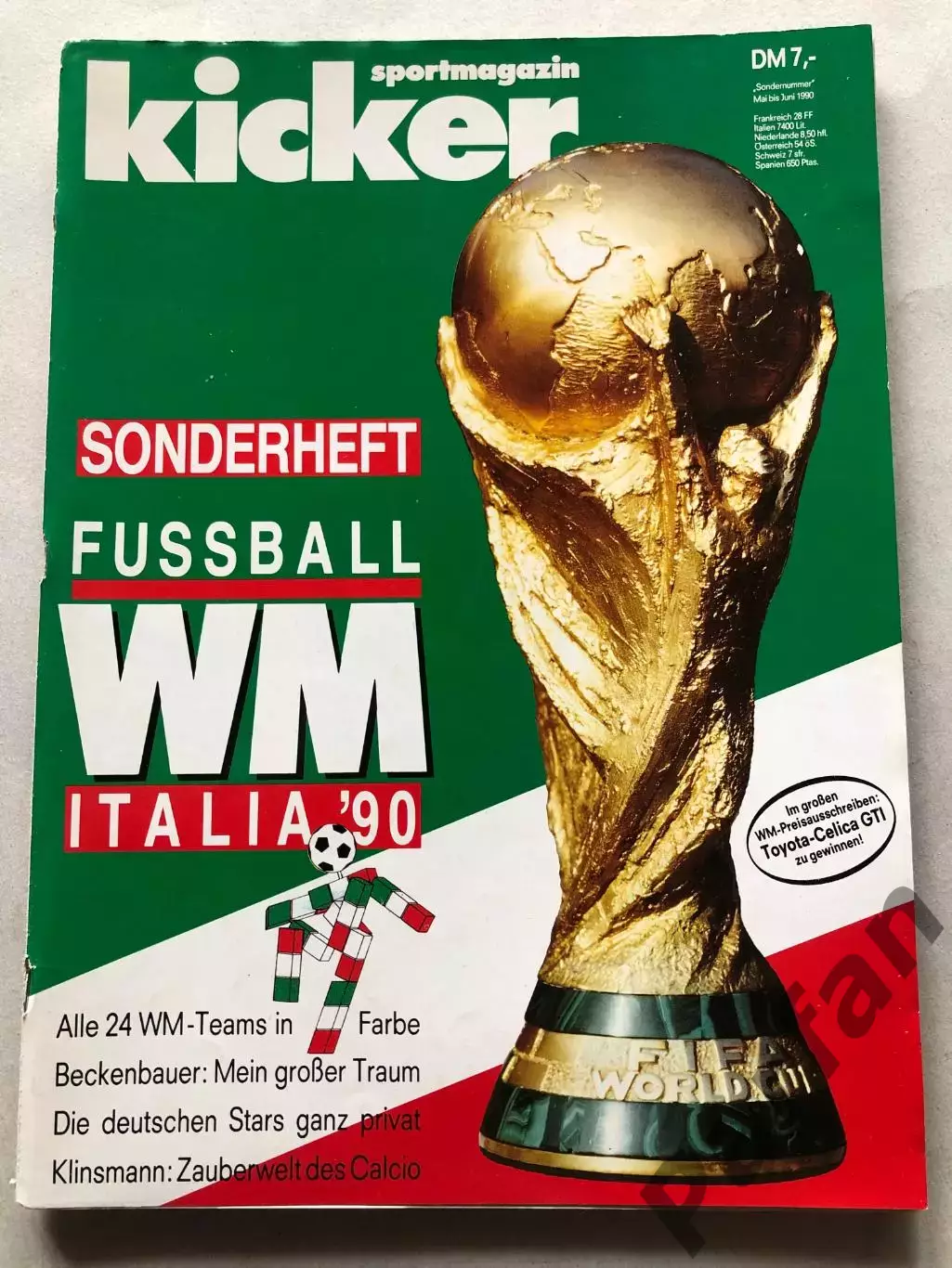 Футбол Журнал Kicker Чемпіонат Світу 1990 Спецвипуск