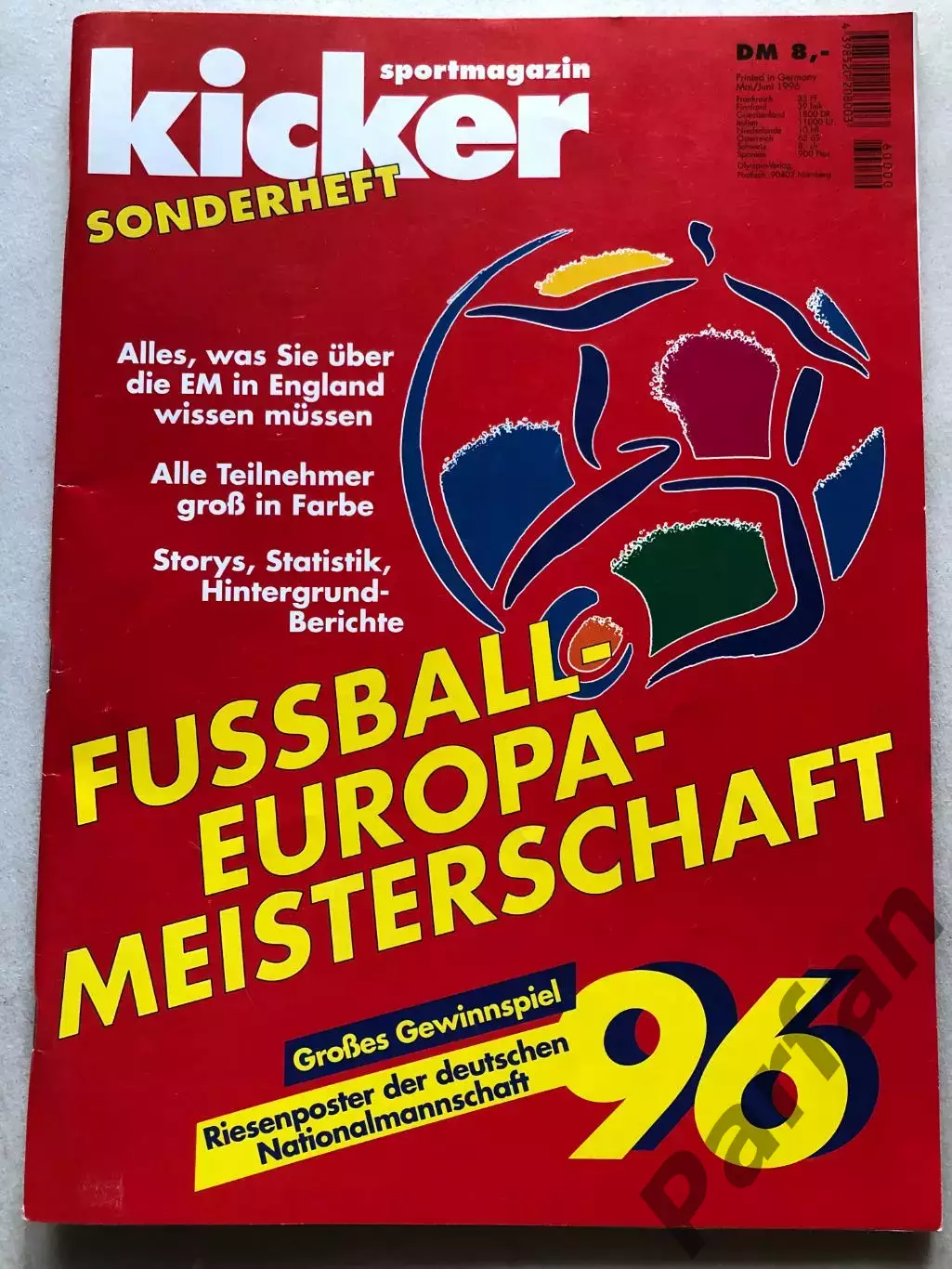 Футбол Журнал Kicker Чемпіонат Європи ЕВРО 1996 Спецвипуск