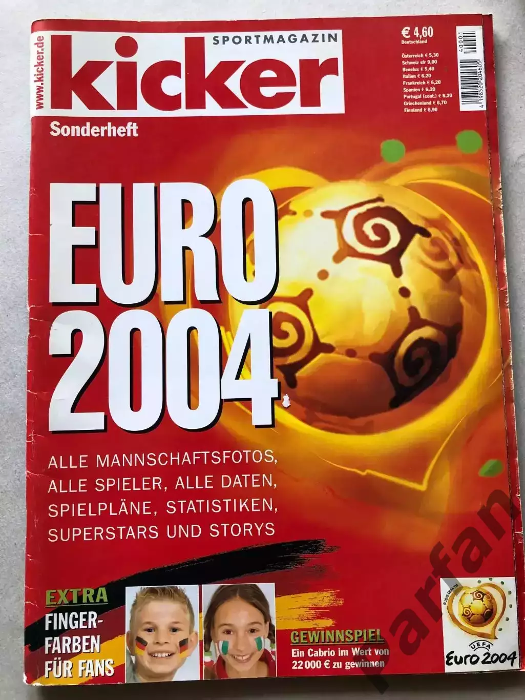Футбол Журнал Kicker Чемпіонат Європи ЕВРО 2004 Спецвипуск