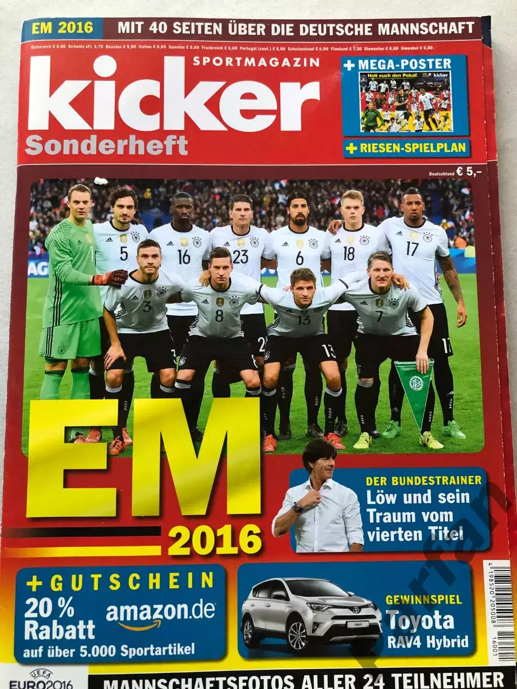 Футбол Журнал Kicker Чемпіонат Європи ЕВРО 2016 Спецвипуск