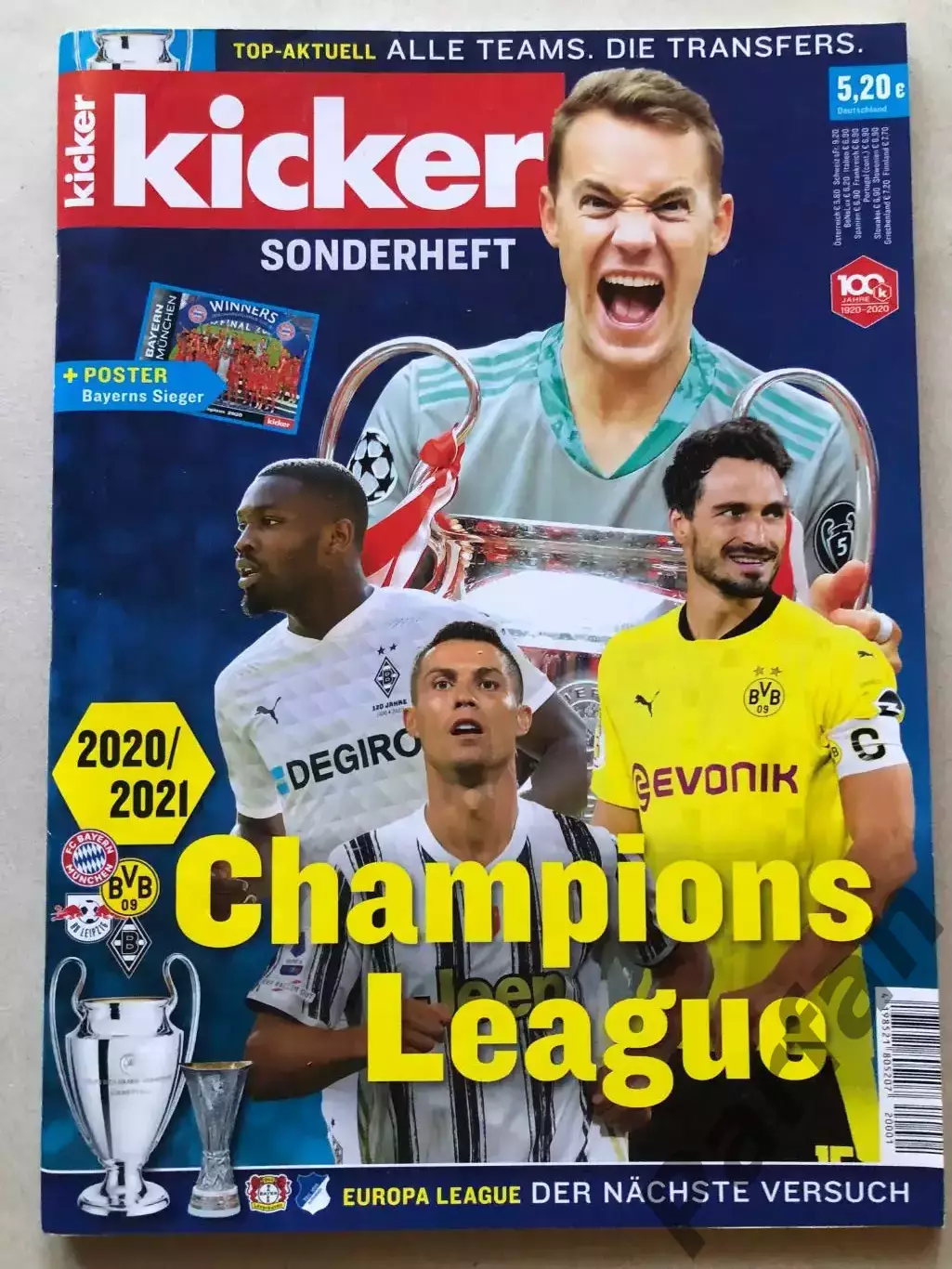 Футбол Журнал Kicker Champions league 2020/21 Спецвипуск