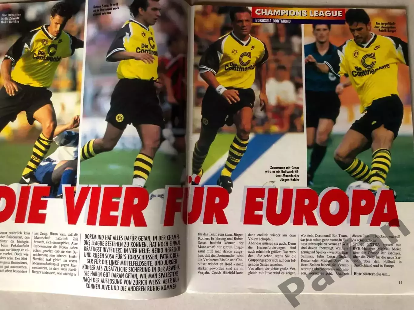 Журнал Футбол Fusball Sport Extra 1995/96 Ліга Чемпіонів Спецвипуск Боруссія 3
