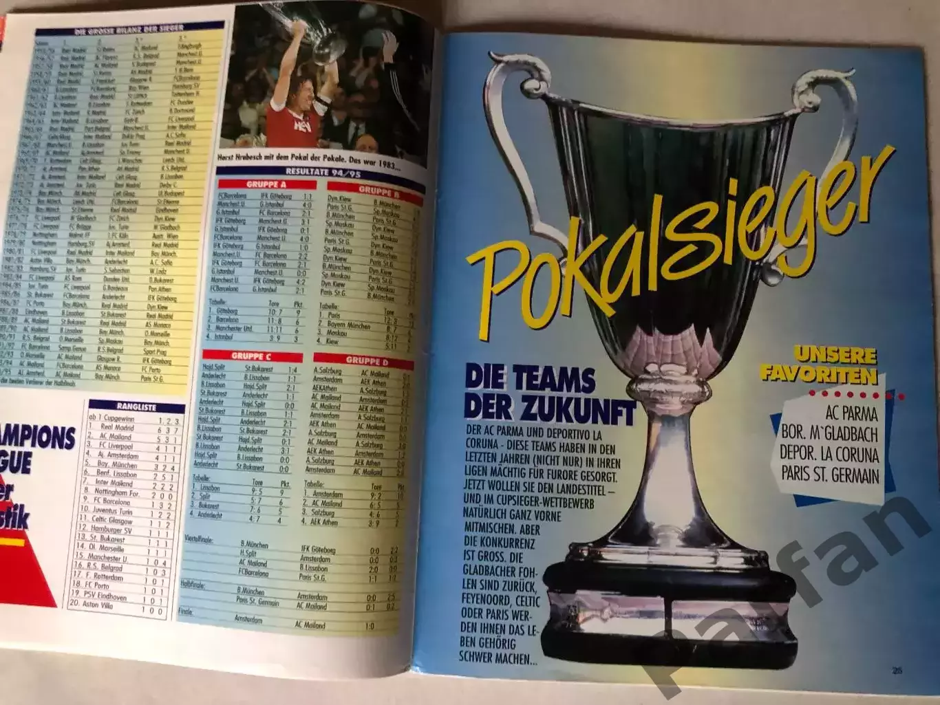 Журнал Футбол Fusball Sport Extra 1995/96 Ліга Чемпіонів Спецвипуск Боруссія 6