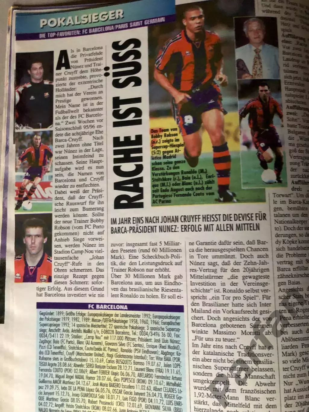 Журнал Футбол Fusball Sport Extra 1996/97 Єврокубки Ліга Чемпіонів Спецвипуск 6