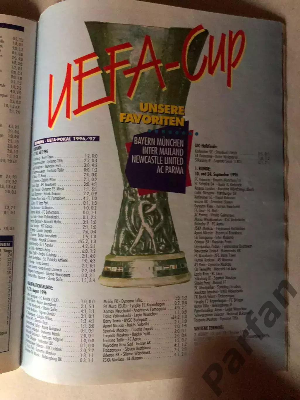 Журнал Футбол Fusball Sport Extra 1996/97 Єврокубки Ліга Чемпіонів Спецвипуск 7