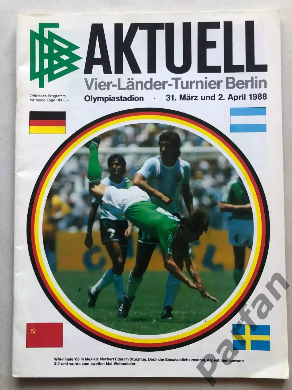 Турнир четырёх наций Общая программа СССР - Аргентина Швеция 1988