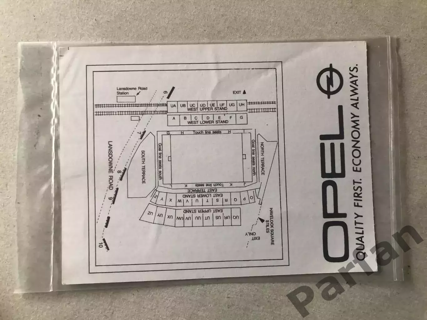 Билет Ирландия - СССР 1990 1