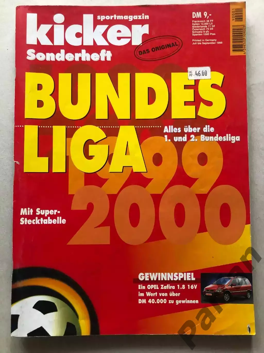 Футбол Журнал Kicker Bundesliga Бундесліга 1999/00 Спецвипуск
