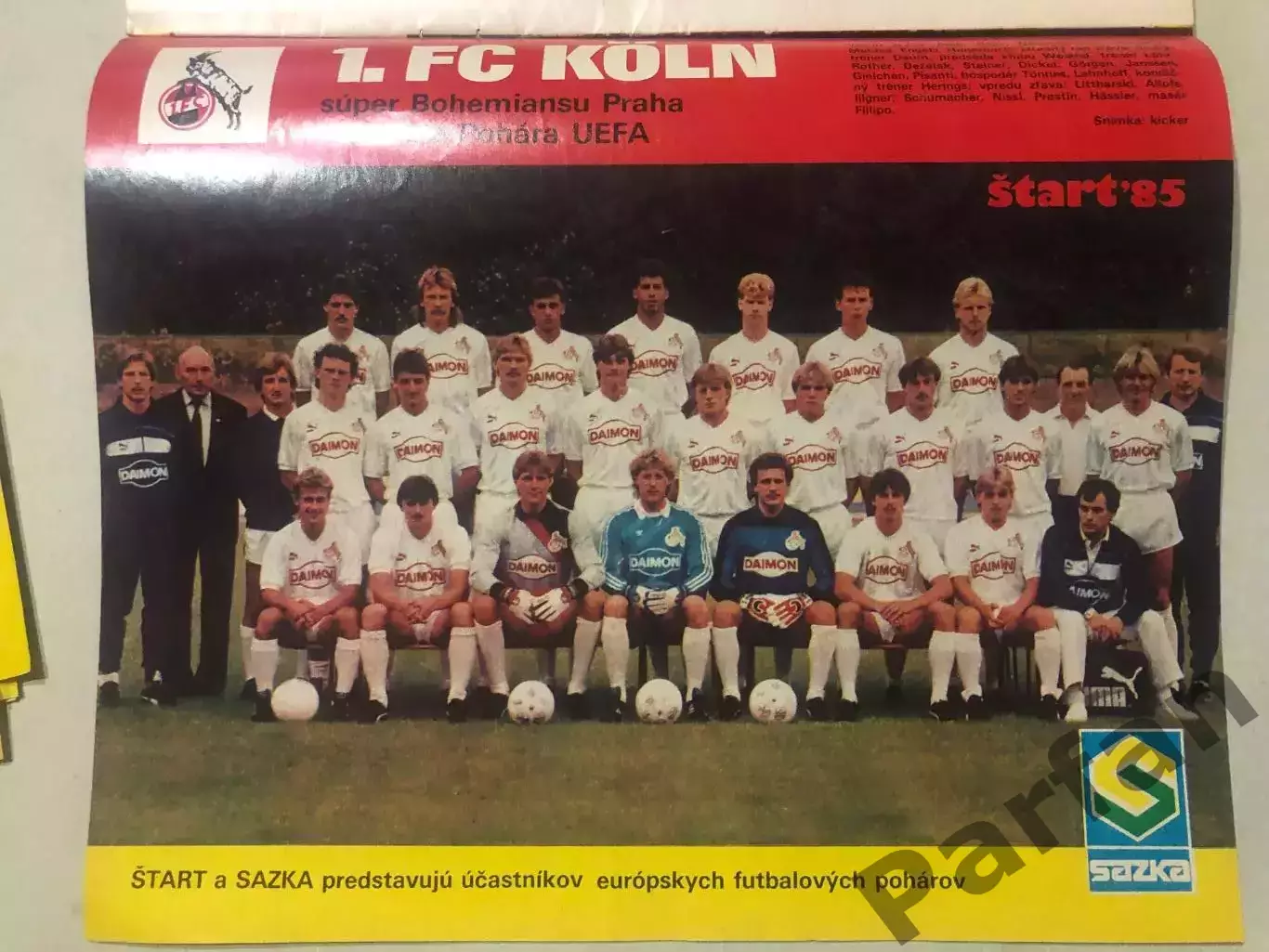 Футбол Старт/Start 1985 Постер Кельн 1