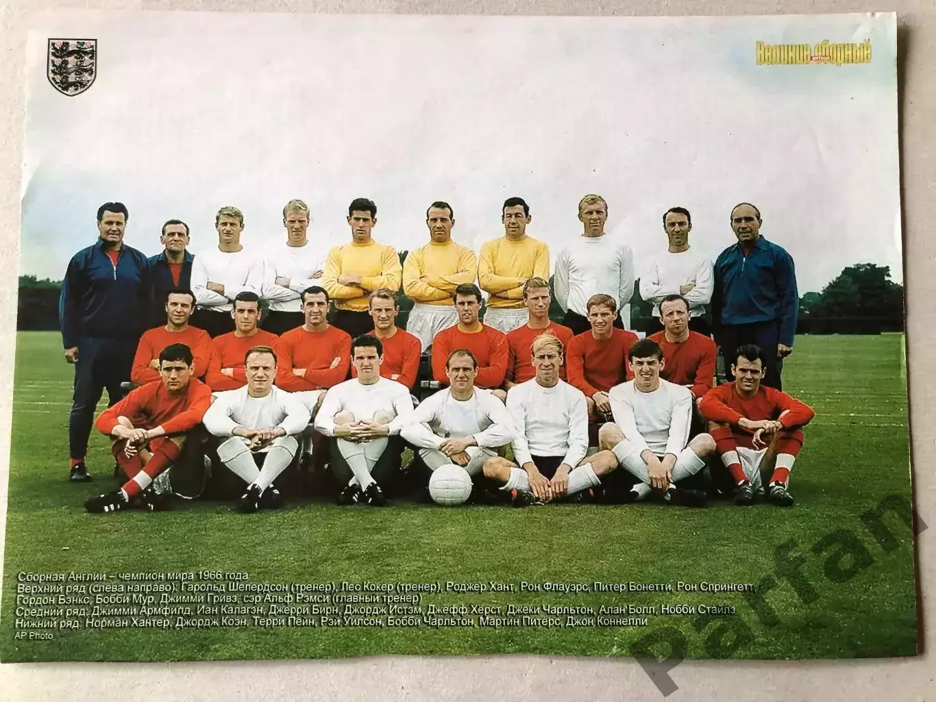 Журнал Футбол Постер Англія