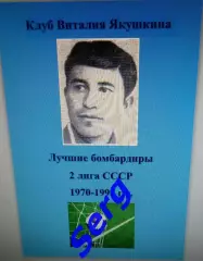 Клуб Виталия Якушкина. Лучшие бомбардиры 2 лиги СССР. 1970-91 г.г.