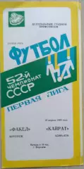 Факел Воронеж - кайрат Алма-Ата - 18 апреля 1989 год