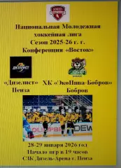 МХК Дизелист Пенза - ХК ЭкоНива-Бобров Бобров - 28-29 января 2026 год