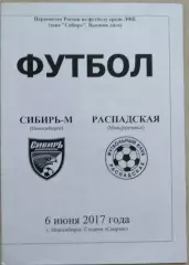 Сибирь-М Новосибирск - ФК Распадская Междуреченск - 06 июня 2017 год