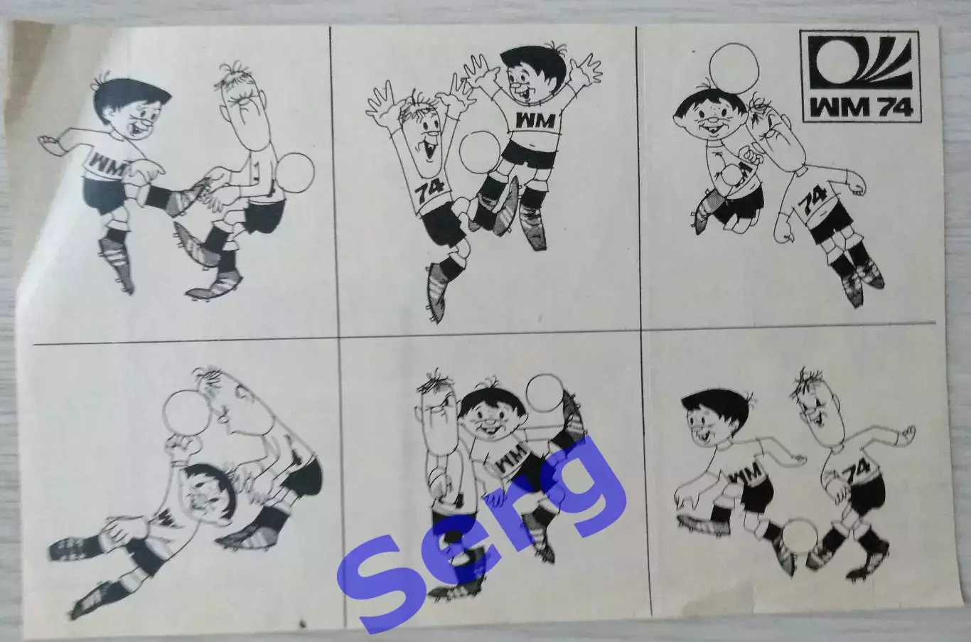 Талисман ЧМ-74 по футболу - Тип и Топ. Фото из журнала Лабдаругаш/Labdarugas