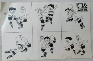 Талисман ЧМ-74 по футболу - Тип и Топ. Фото из журнала Лабдаругаш/Labdarugas