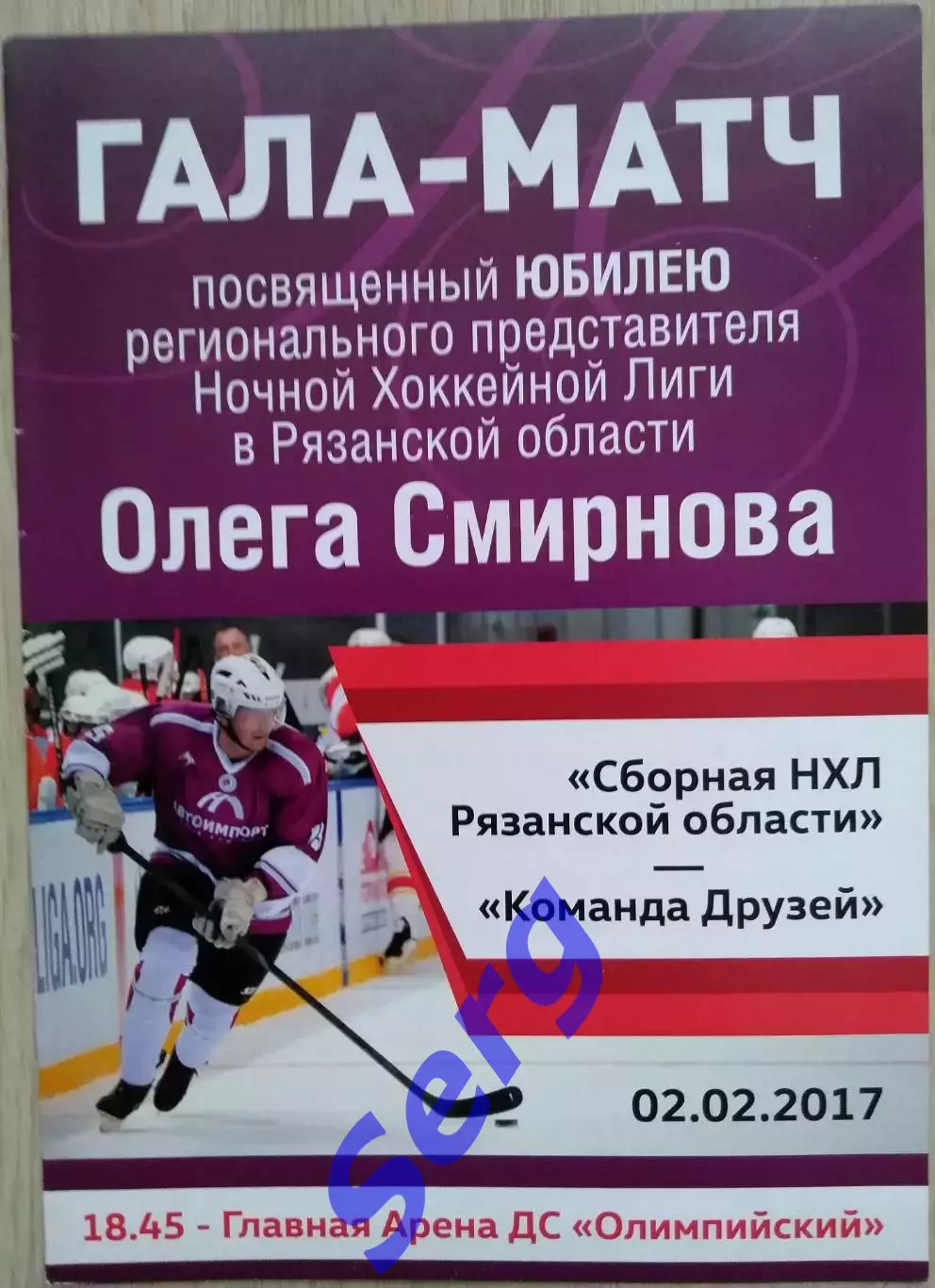 Сборная НХЛ Рязанской области - Команда Друзей - 02 февраля 2017 год