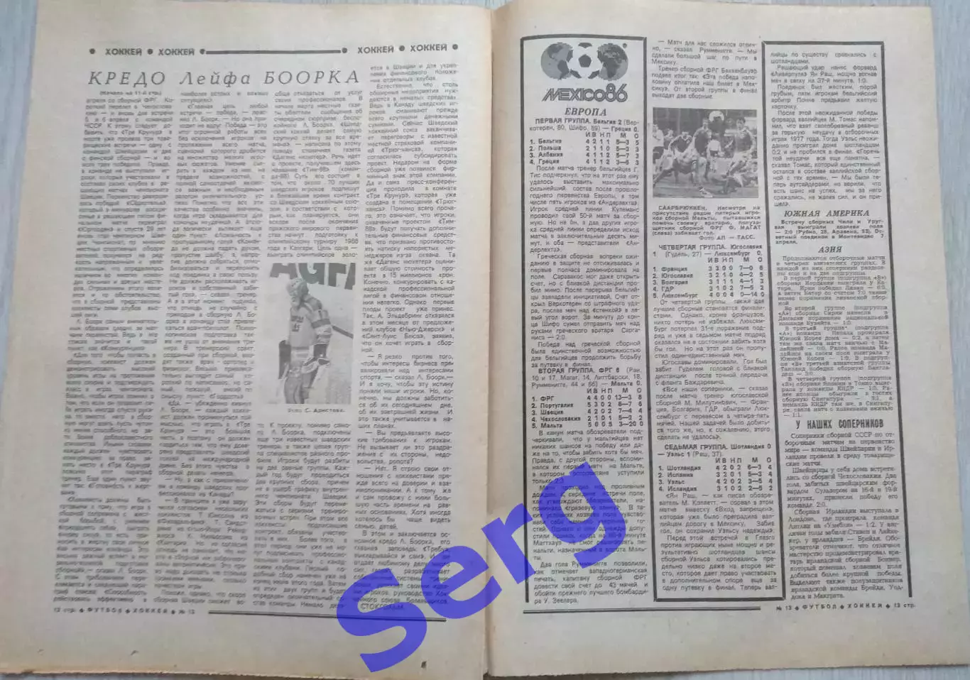 Еженедельник Футбол-Хоккей №13 31 марта 1985 год 4