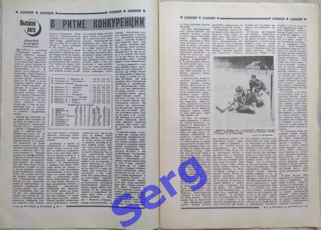 Еженедельник Футбол-Хоккей №04 28 января 1990 год 1