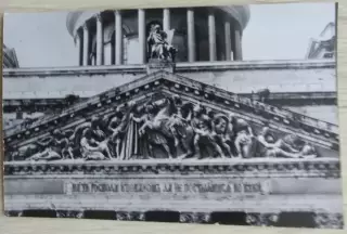 Открытка Исаакиевский собор. Фронтон восточного портика. Скульптор Ф. Лемер.