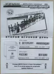 Санкт-Петербург - Финляндия; Россия - Швеция - 14 апреля 2002 г. Вторые сборные