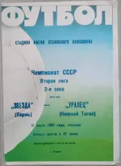 Звезда Пермь - Уралец Нижний Тагил - 11 июля 1989 год