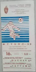 Даугава Рига - Текстильщик Иваново - 16 августа 1983 год