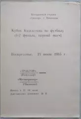 Трактор Павлодар - Мелиоратор Чимкент - 21 июля 1985 год